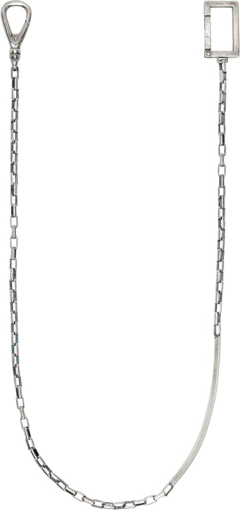 Title of Work Silver Medium Box Link Wallet 002 Keychain