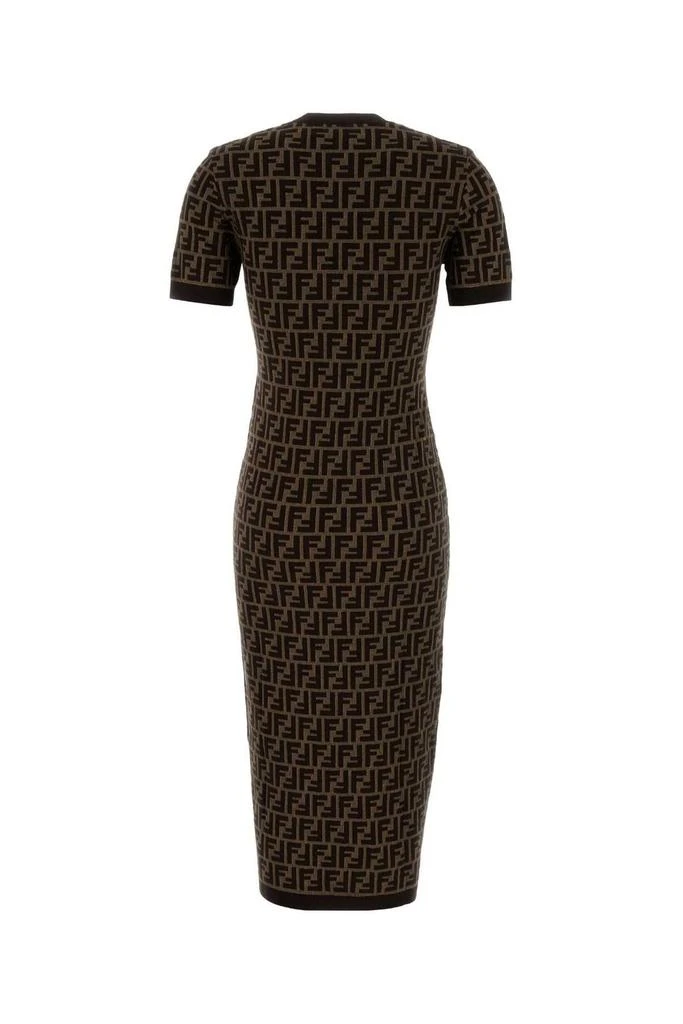 Fendi Fendi FF Jacquard Fitted Midi Dress 2