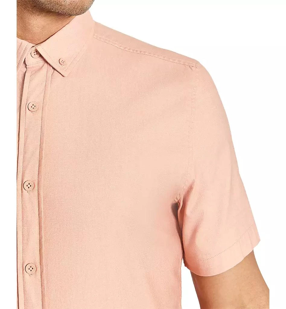Kenneth Cole Men's Slim Fit Short Sleeve Button-Down Sport Shirt 3