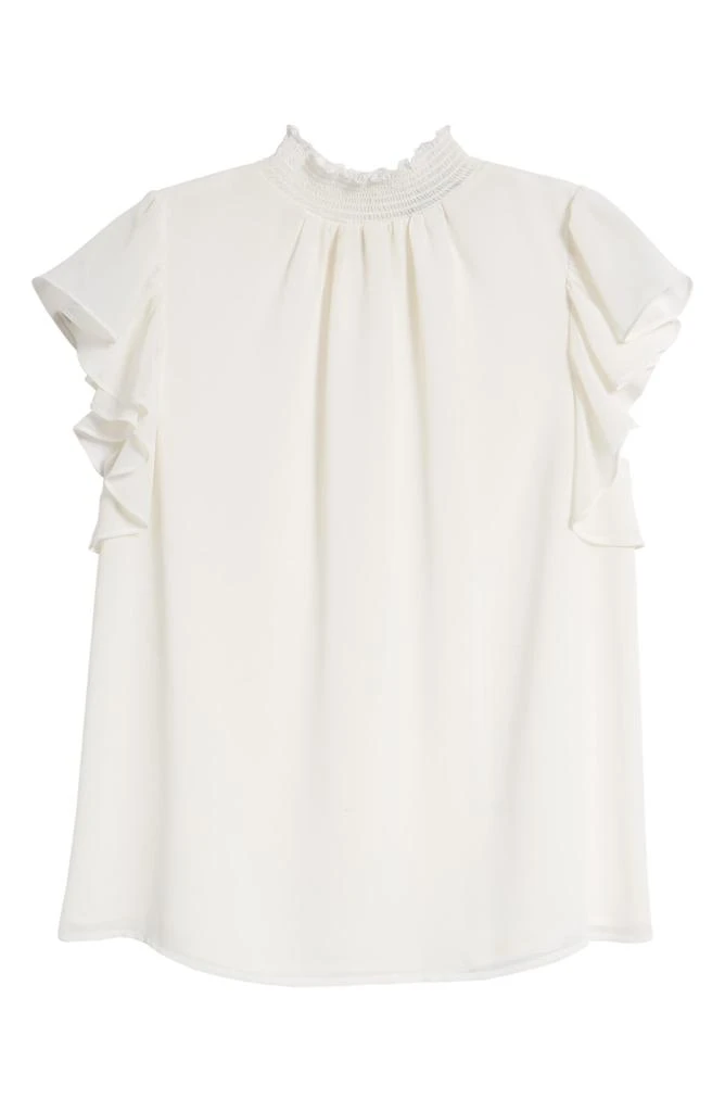 1. State Flutter Sleeve Smocked Neck Blouse 5