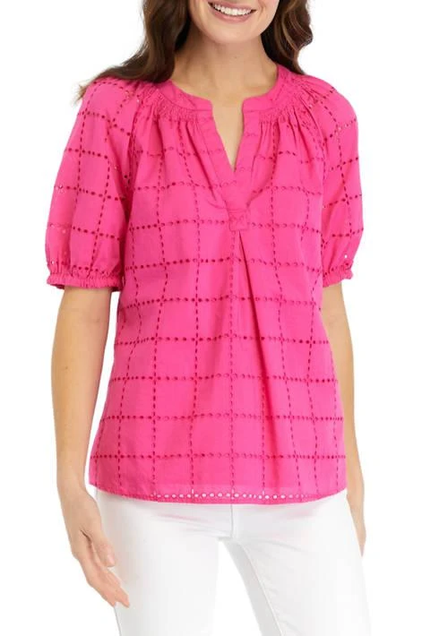 Crown & Ivy™ Ivy Womens Short Sleeve Peasant Top 1