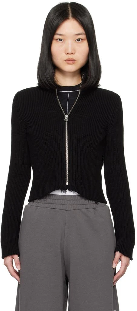 MM6 Black Ribbed Sweater 1