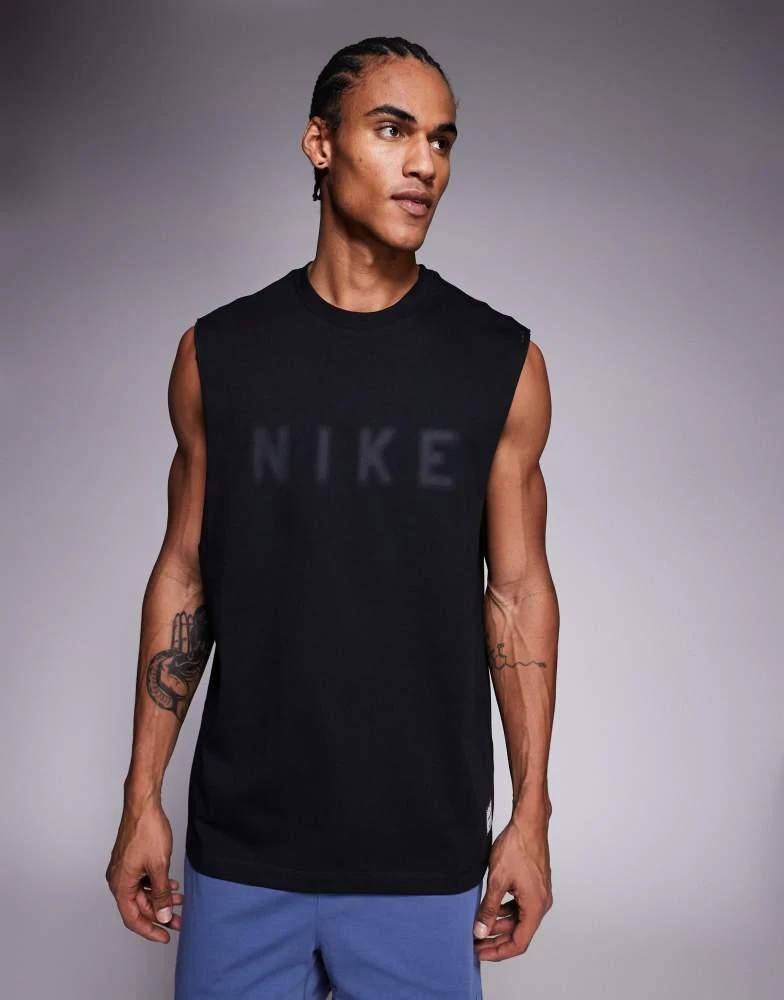 NIKE Nike Training Athletic Club chest logo tank top in black