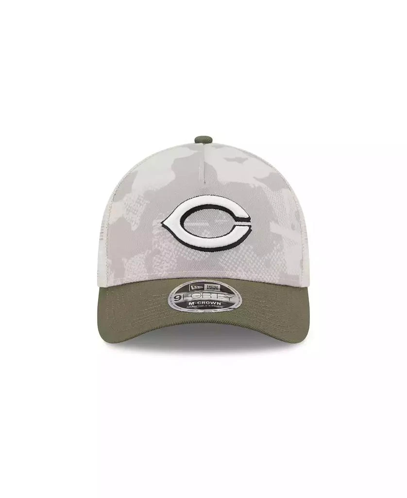 New Era Men's Light Beige/Olive Cincinnati Reds 2025 Armed Forces Day 9FORTY M-Crown A-Frame Adjustable Hat 3