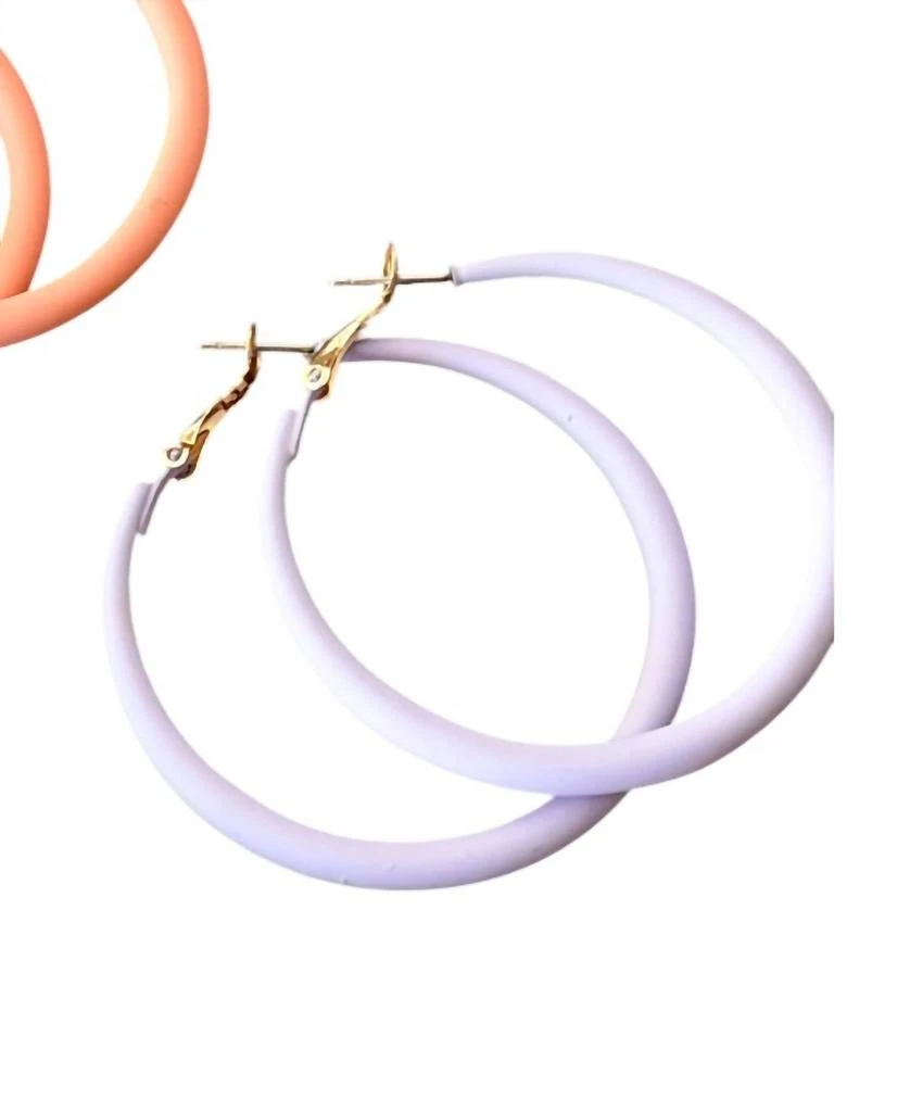 White Label White Label - Women
s Matte Pastel Hoop Earrings