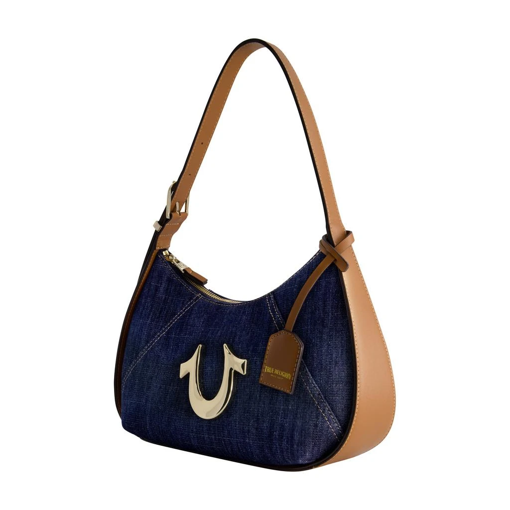 True Religion Metal Horseshoe Denim Hobo 3