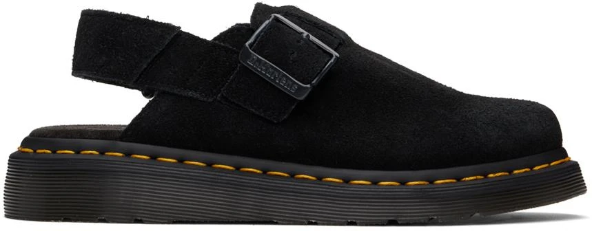 Dr. Martens Black Jorge II Suede Slingback Mules 1