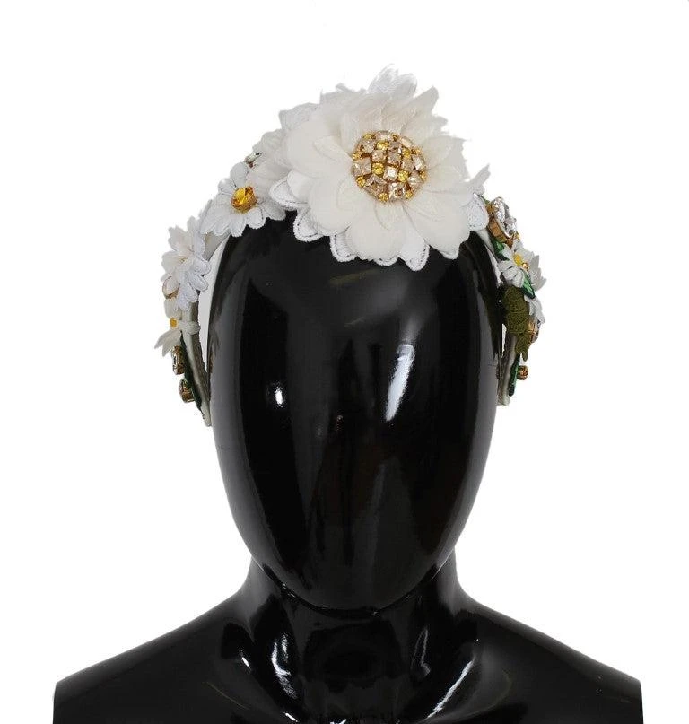 Dolce & Gabbana Dolce & Gabbana Sunflower Crystal Luxury Women's Headband 1