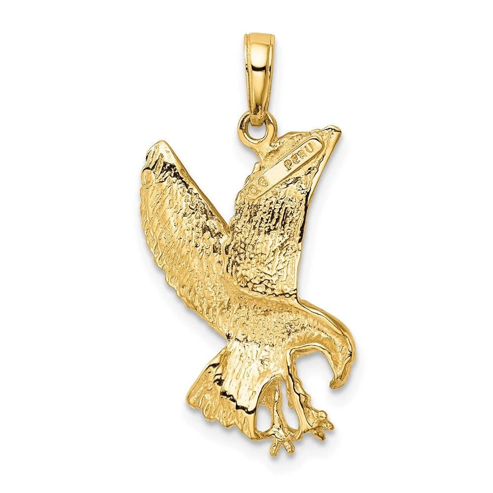 Diamond2Deal 10k Yellow Gold Eagle Charm Pendant 4