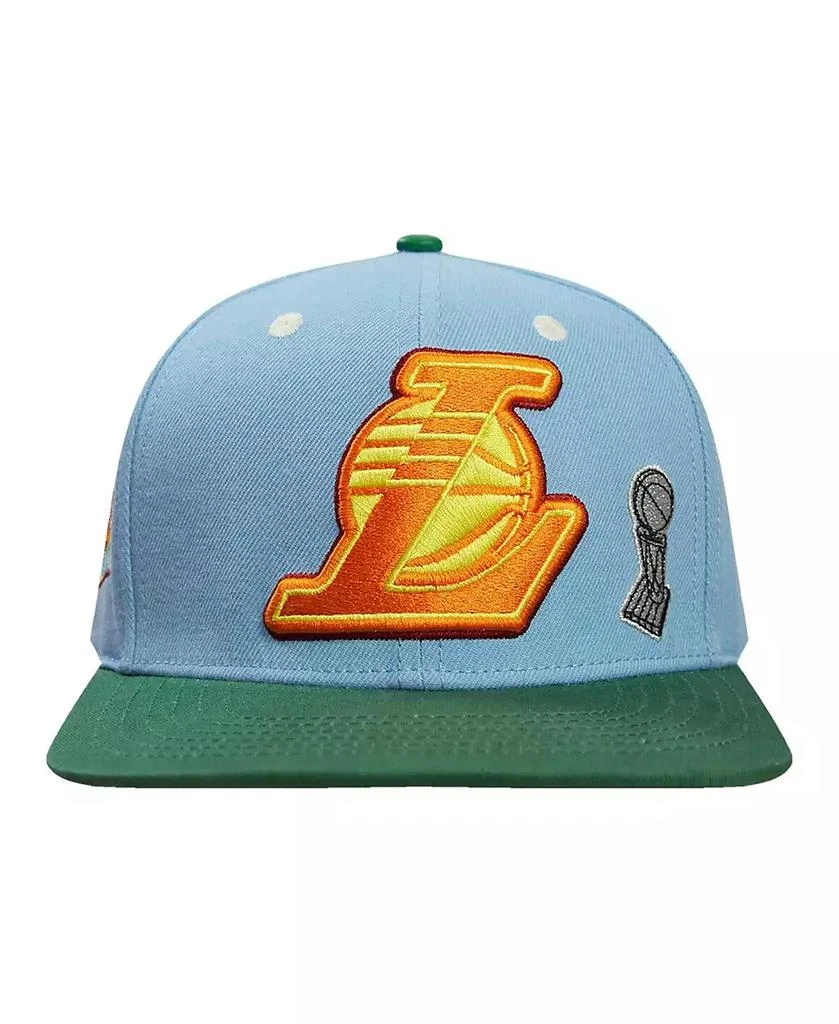 Pro Standard Men's Light Blue/Green Los Angeles Lakers Retro Program 2-Tone Snapback Hat 2