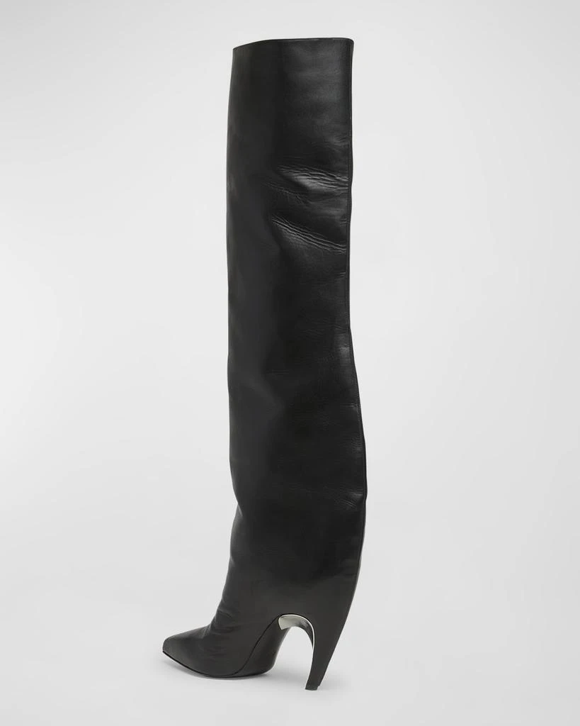 Alexander McQueen Armadillo Leather Over-The-Knee Boots 4