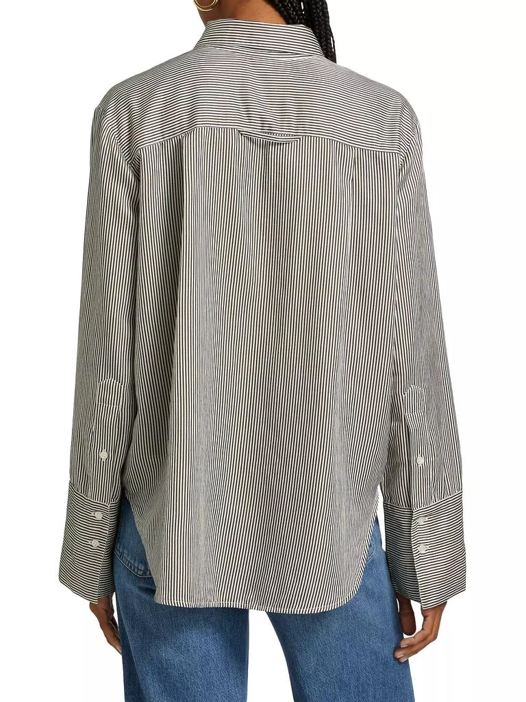 Citizens of Humanity Camilia Striped Cotton-Silk Shirt 5