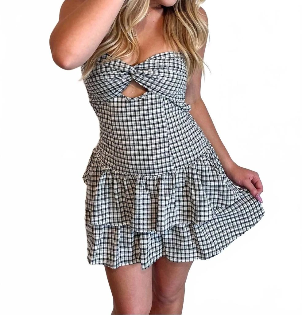 Cotton Candy LA Classic Twist Romper In Black 1