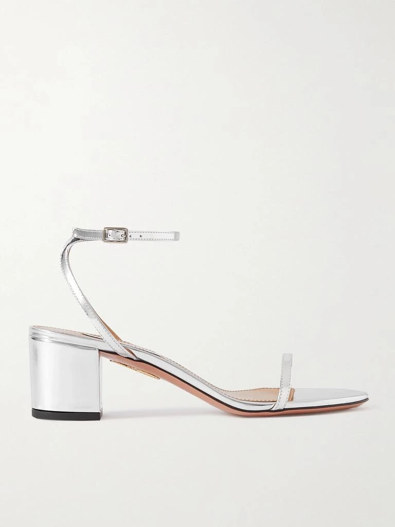 Aquazzura Olie 50 金属感皮革凉鞋  - IT35 1