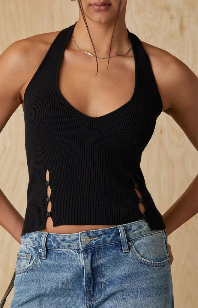 Your Favorite Button Front Sweater Halter Top 6