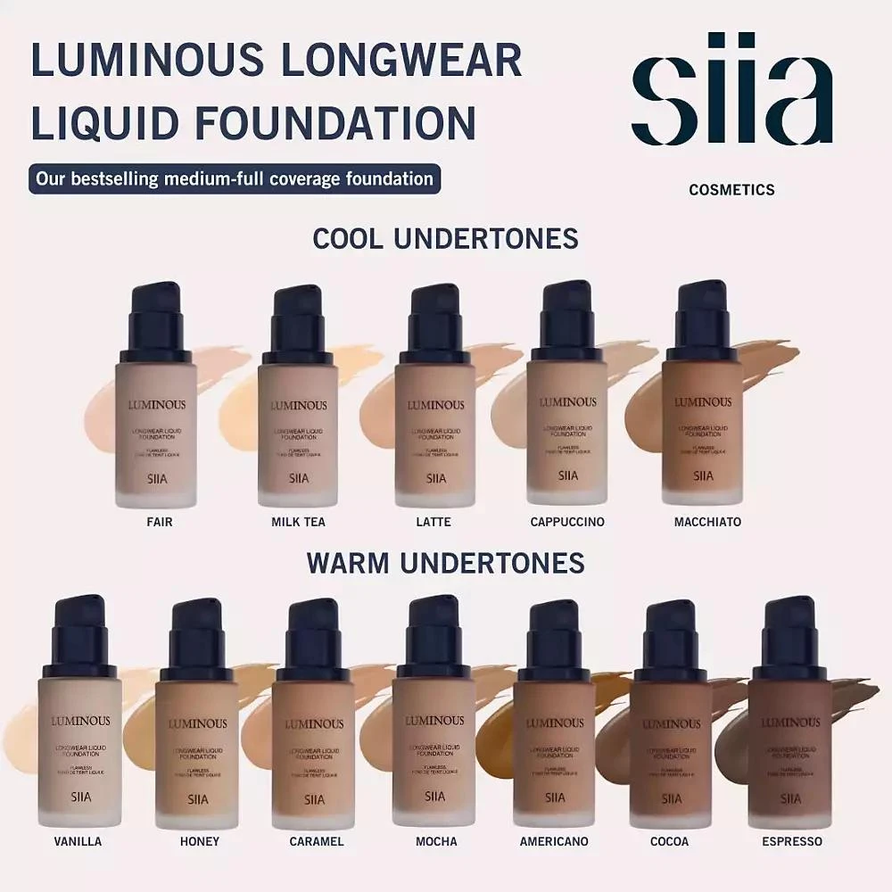 SIIA Cosmetics Luminous Longwear Liquid Foundation 6