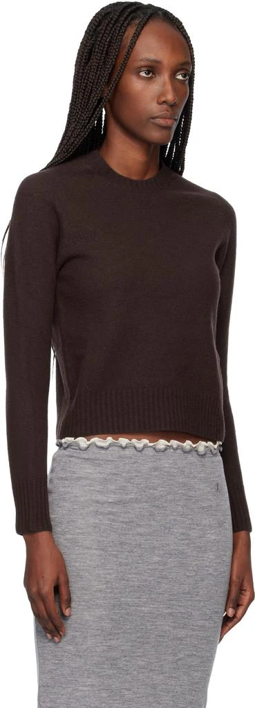 Jil Sander Brown Lightweight Wool Crew-Neck Sweater 2