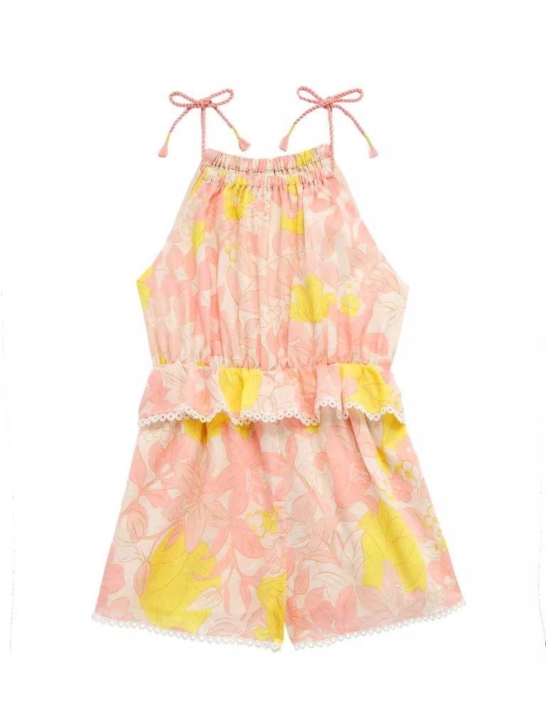 Zimmermann Little Girl's & Girl's Pop Tie Floral Playsuit 1