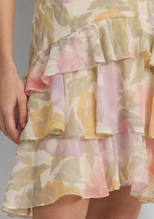 Ralph Lauren Ralph Lauren Petite Floral Crinkle Georgette Tiered Skirt 3