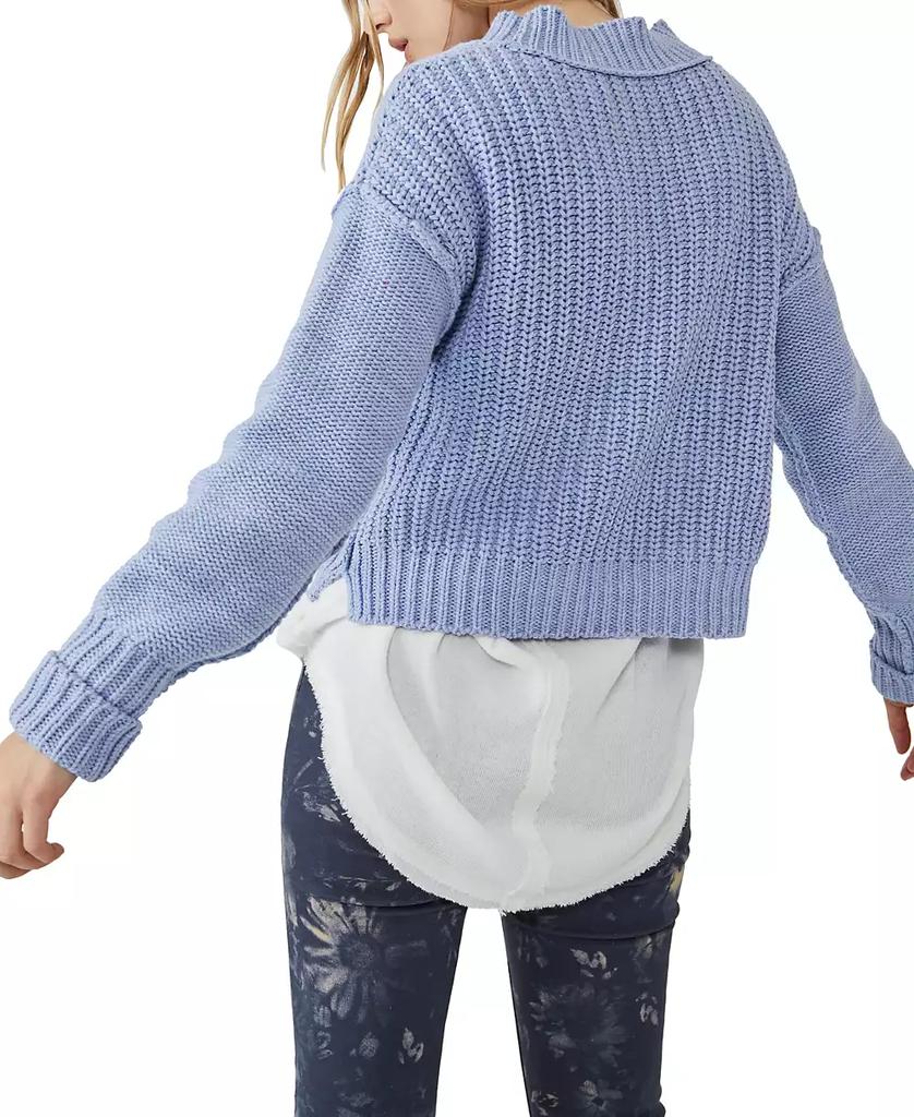 Free People Women's Bell Song Texture-Knit Sweater