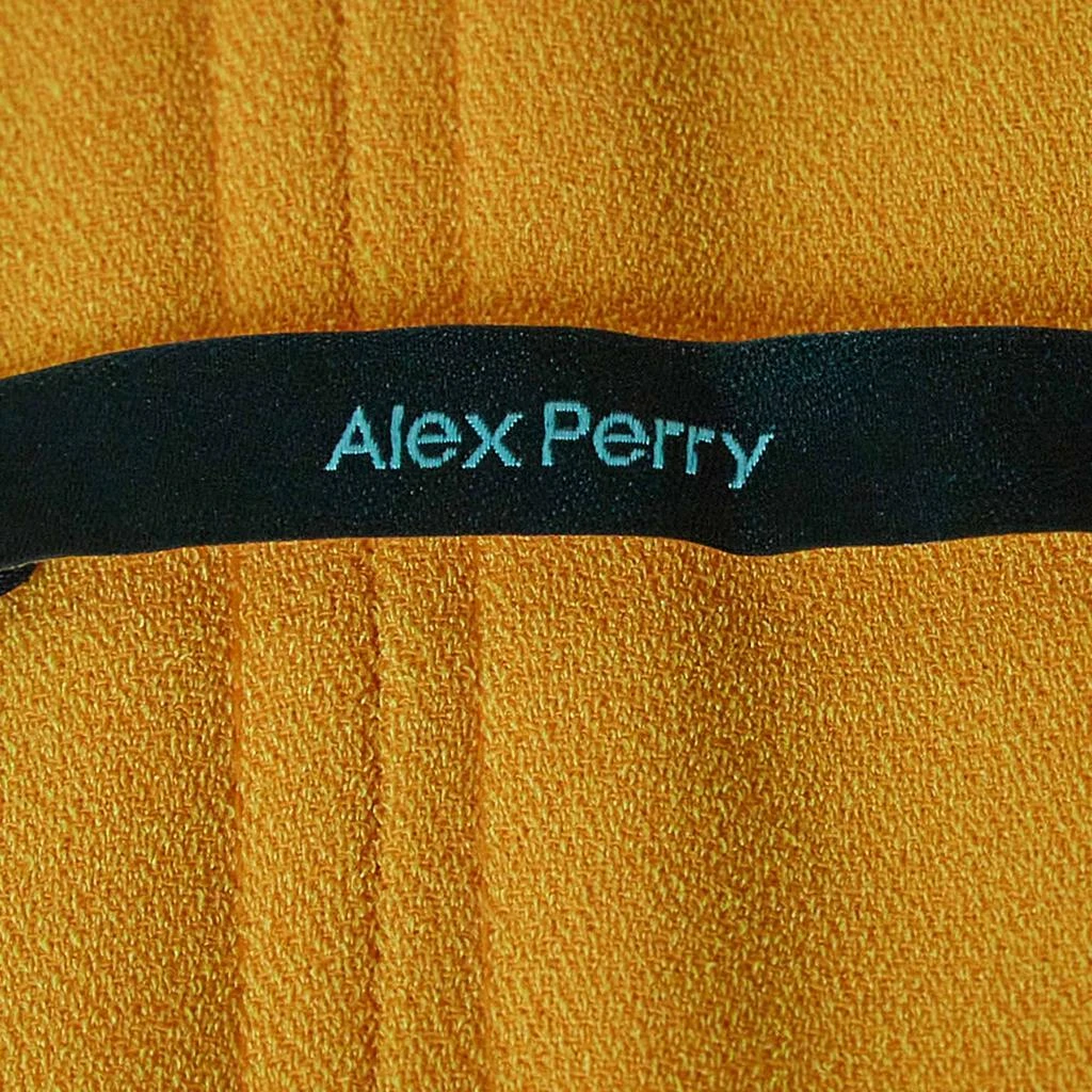 Alex Perry Alex Perry Orange Stretch Crepe Lee Midi Dress M 6