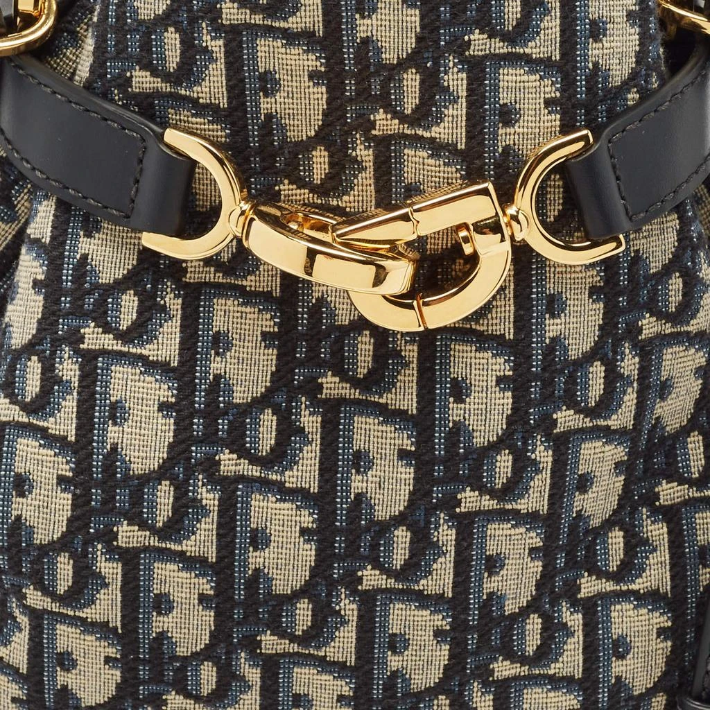Dior Dior Blue/Beige Oblique Canvas and Leather Medium C'est Dior Bag 5