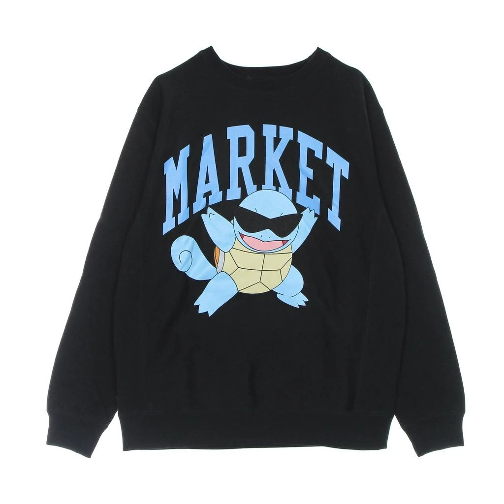 Market Squirtle Arc Chillin Crewneck Sweatshirt X Pokemon Black Men's Crewneck Sweatshirt 1