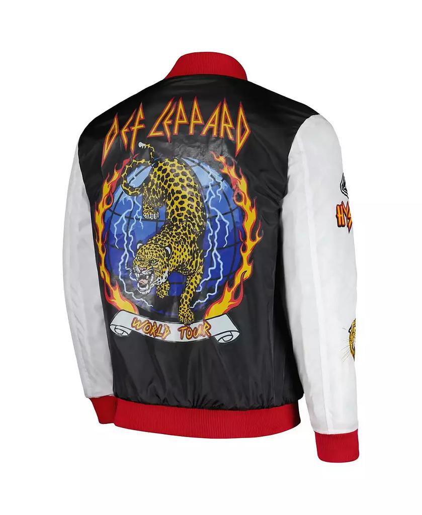 Reason Men's and Women's Black Def Leppard Bomber Full-Snap Jacket