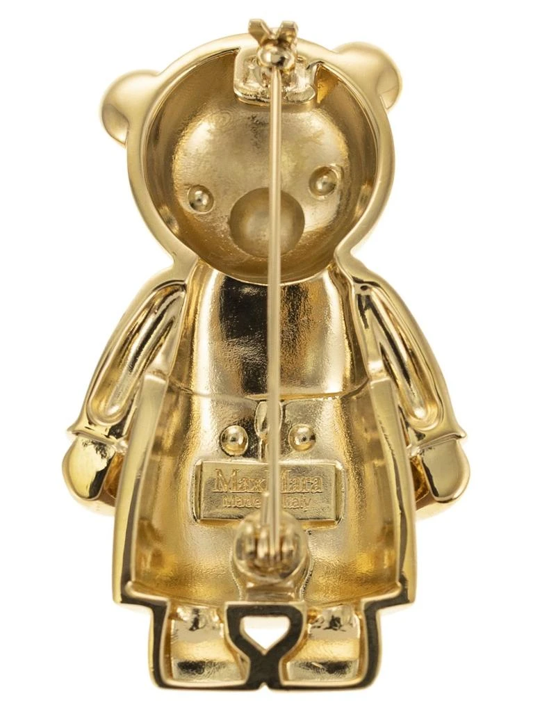 Max Mara Max Mara Embellished Logo Engraved Brooch 2