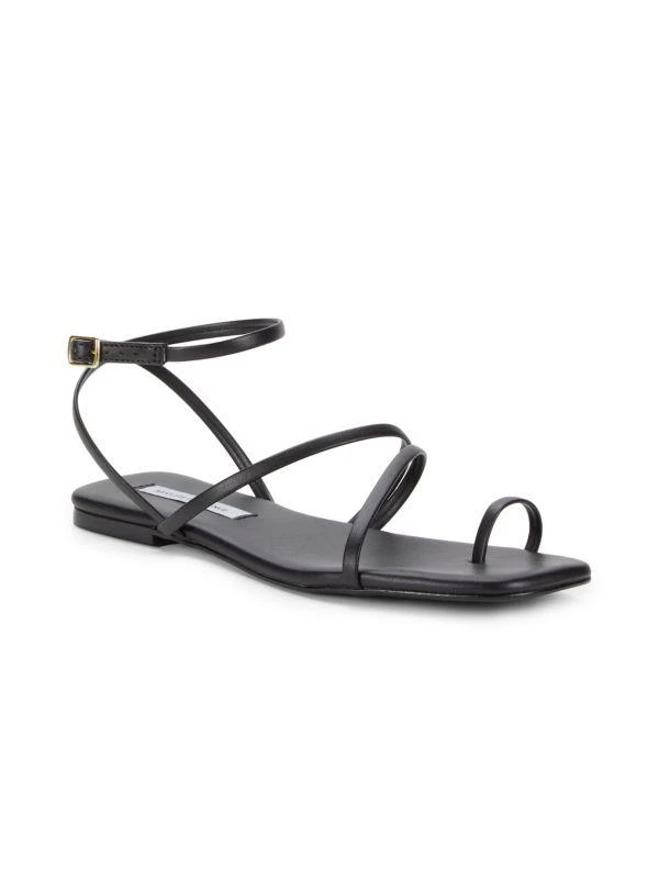 Saks Fifth Avenue ​Catania Strappy Metallic Flat Sandals 2