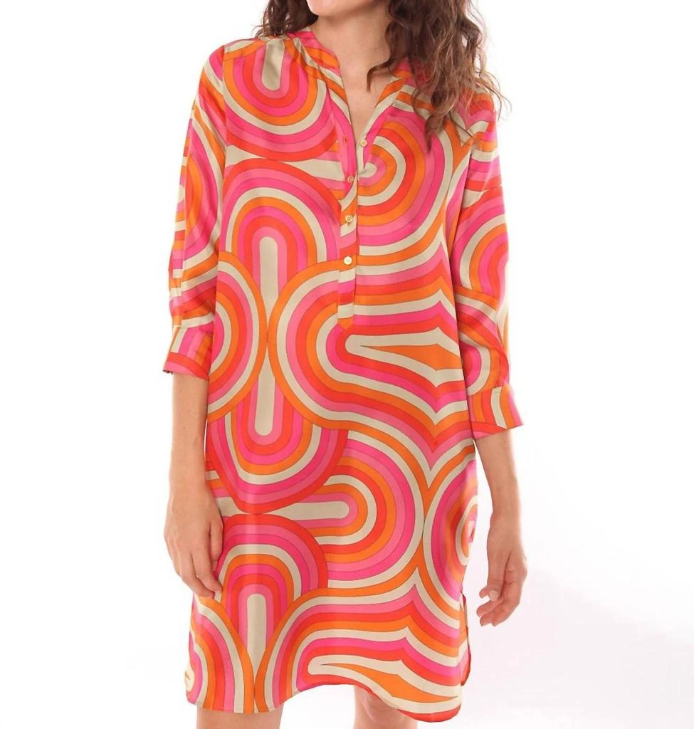 Vilagallo - Postcard Print Dress - Alejandra main image 1
