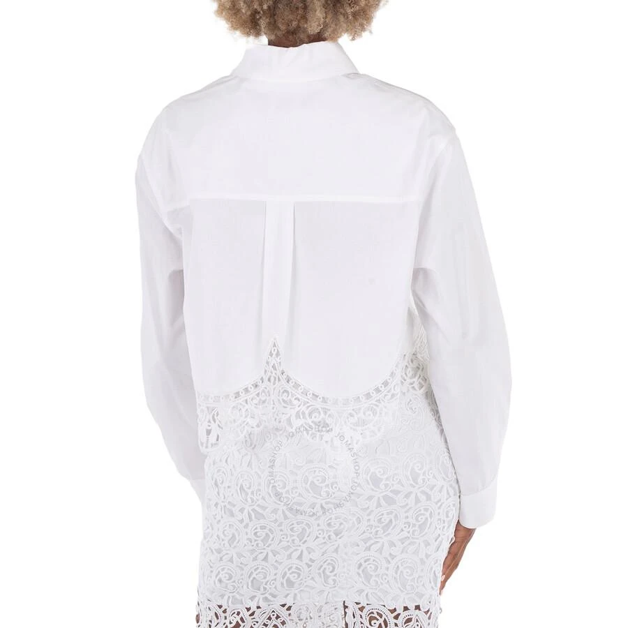 Burberry Cropped Macrame-Lace Shirt 3