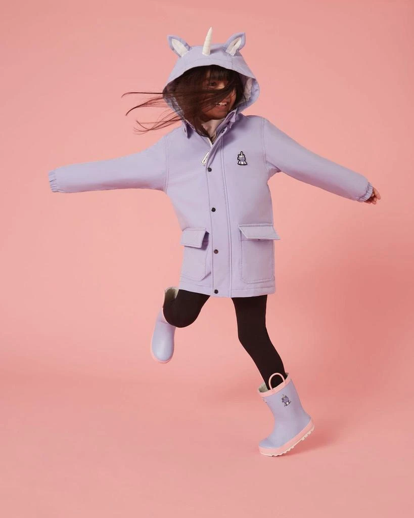 Roarsome Roarsome Girls Sparkle The Unicorn Puddlesuit in Purple 2
