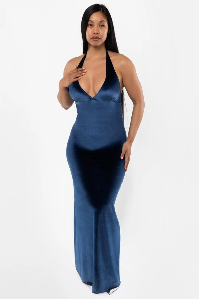 Los Angeles Apparel VVT8374 - Velvet Halter Maxi Dress 21