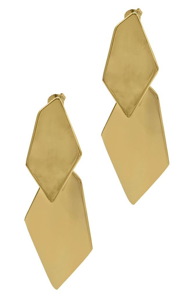 ADORNIA Geometic Double Drop Earrings