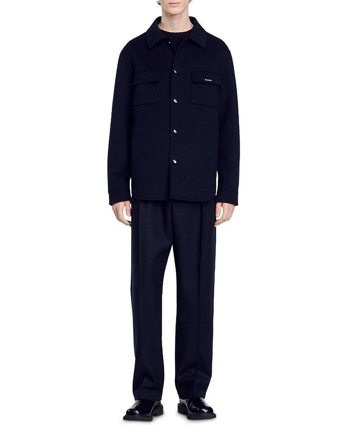 Sandro New Beta Snap Front Shirt Jacket 3