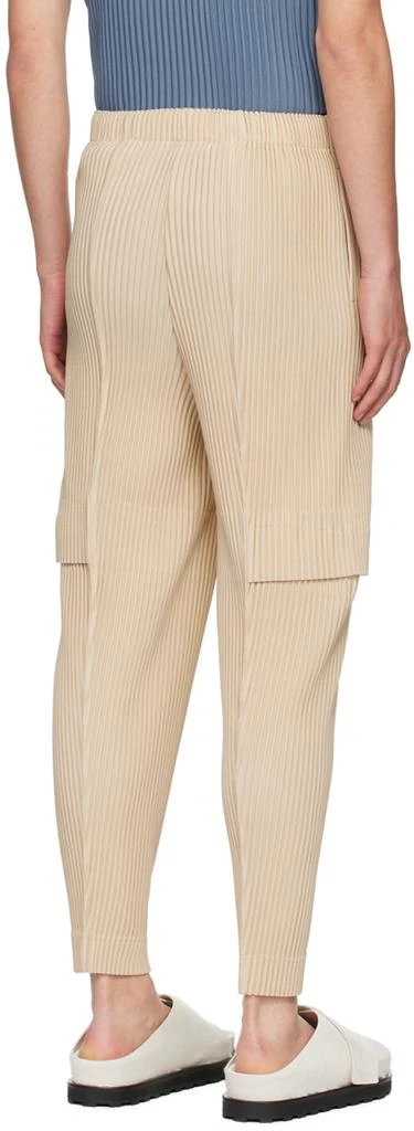 Homme Plissé Issey Miyake Beige Elasticized Cargo Pants 3