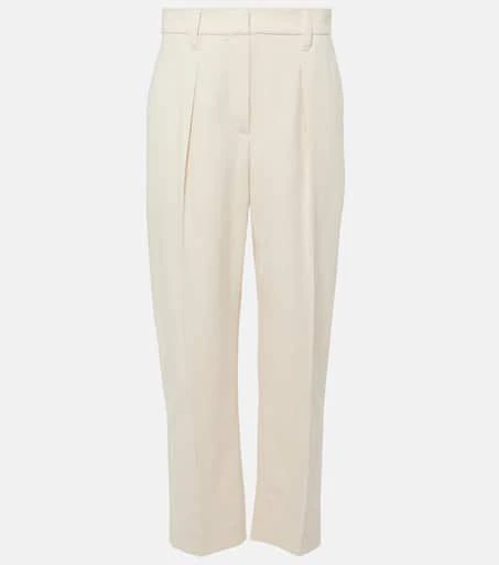 Brunello Cucinelli Gabardine high-rise straight pants 1