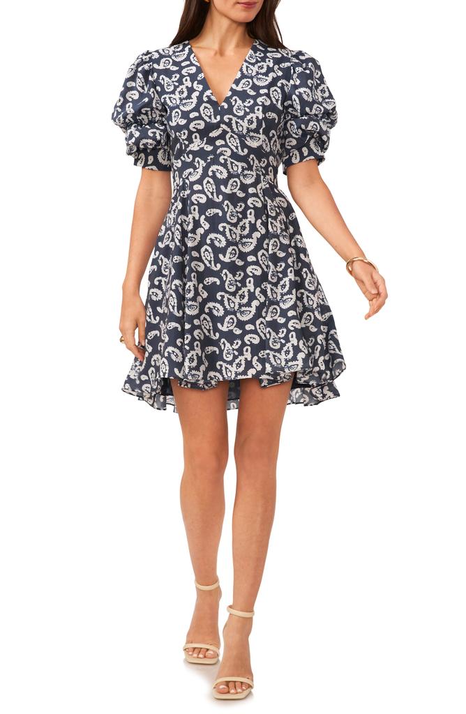 1. State Paisley Tiered Minidress