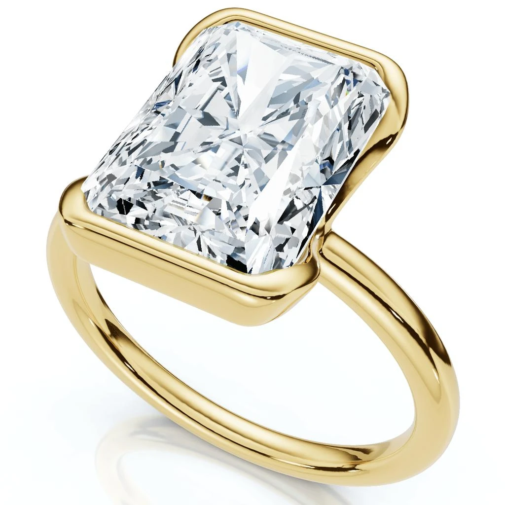 Pompeii3 Certified 4Ct Radiant Solitaire Diamond Engagement Ring 14k Gold or Pt Lab Grown 6