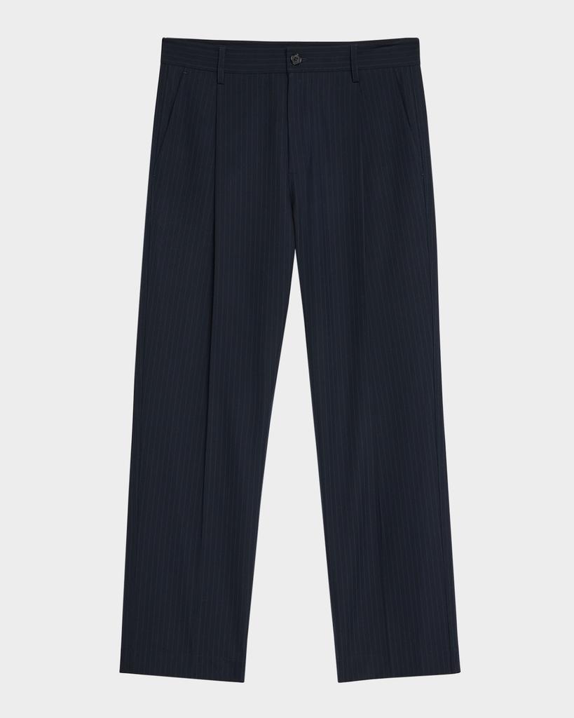 SIMKHAI Men's Kane Relaxed Pinstripe Trousers