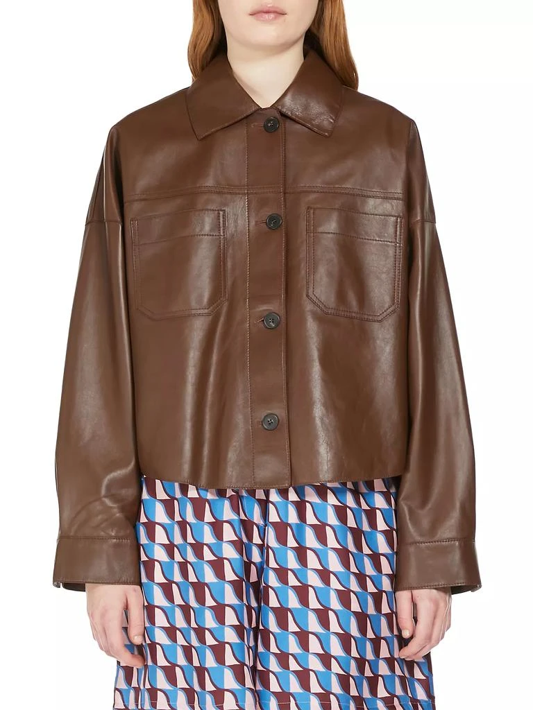 Weekend Max Mara Buono Boxy Leather Shirt-Jacket 1