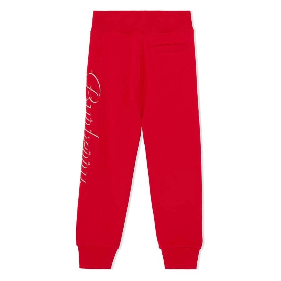 Burberry Kids Bright Red Script Logo-Print Track Trousers 2