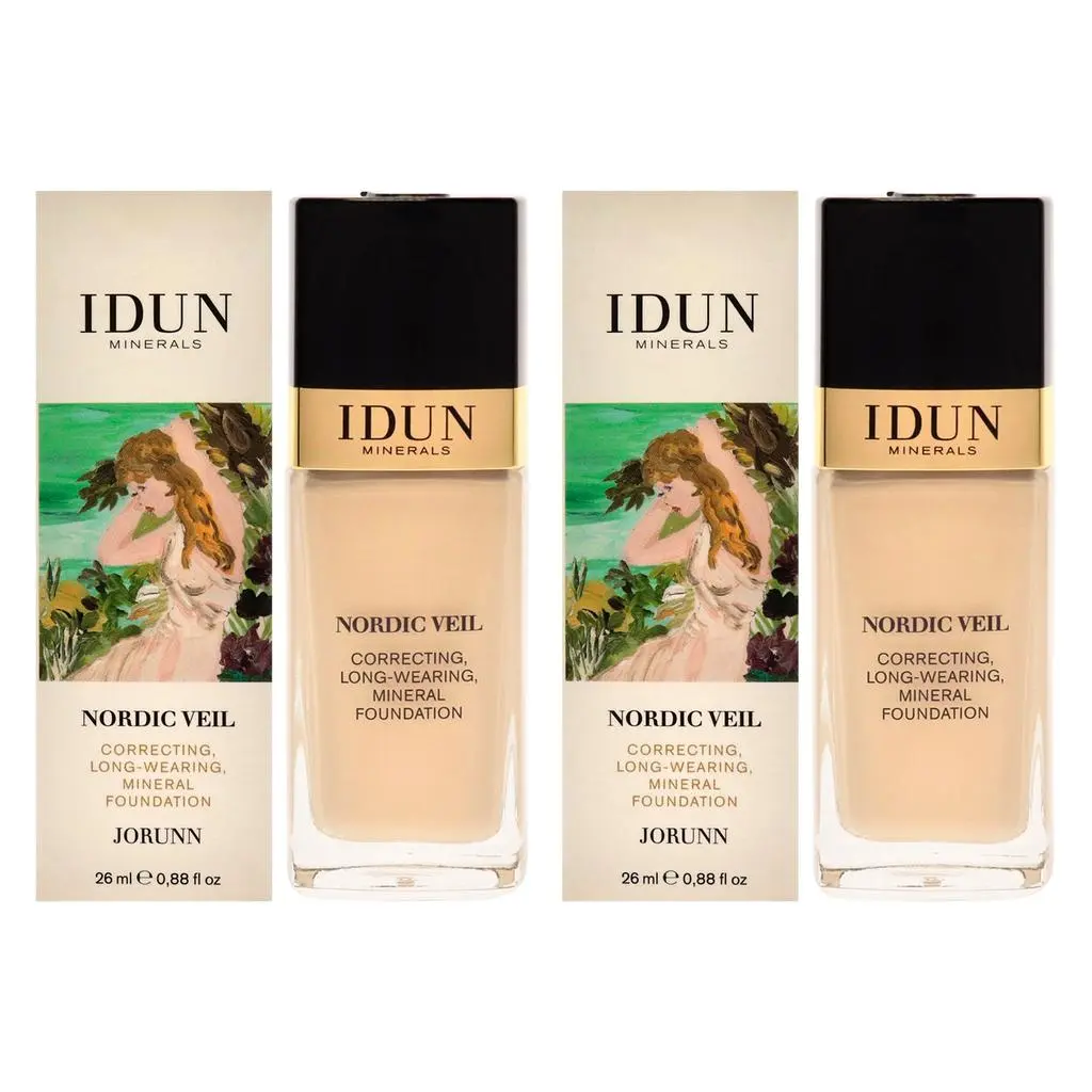 Idun Minerals Nordic Veil Foundation - 301 Jorunn by  for Women - 0.88 oz Foundation - Pack of 2