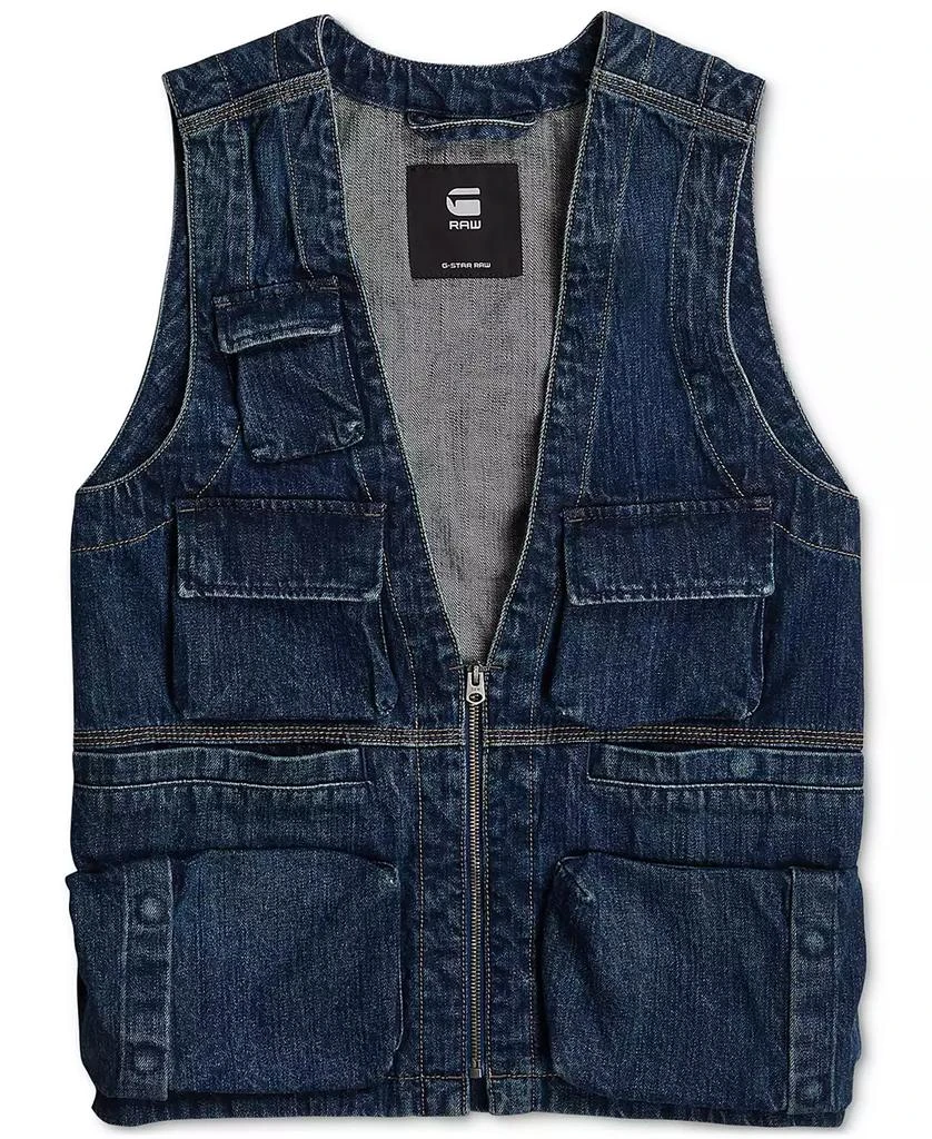 G-Star Raw Men's Straight-Fit Denim Vest 6