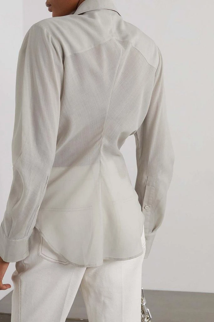 LVIR Shirred wool-blend shirt 3