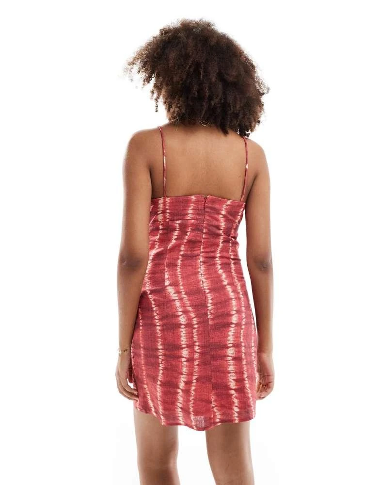 Rhythm Rhythm sahara tie dye mini dress in red 3