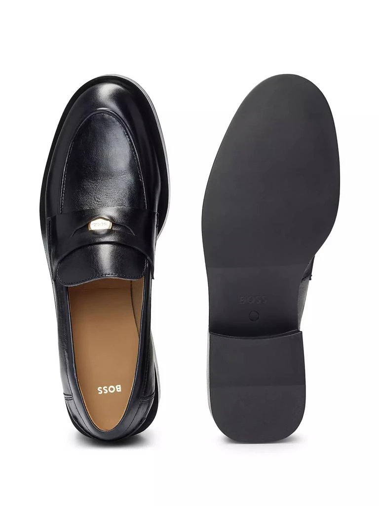 Hugo Boss Leather Moccasins with Branded Hardware 4