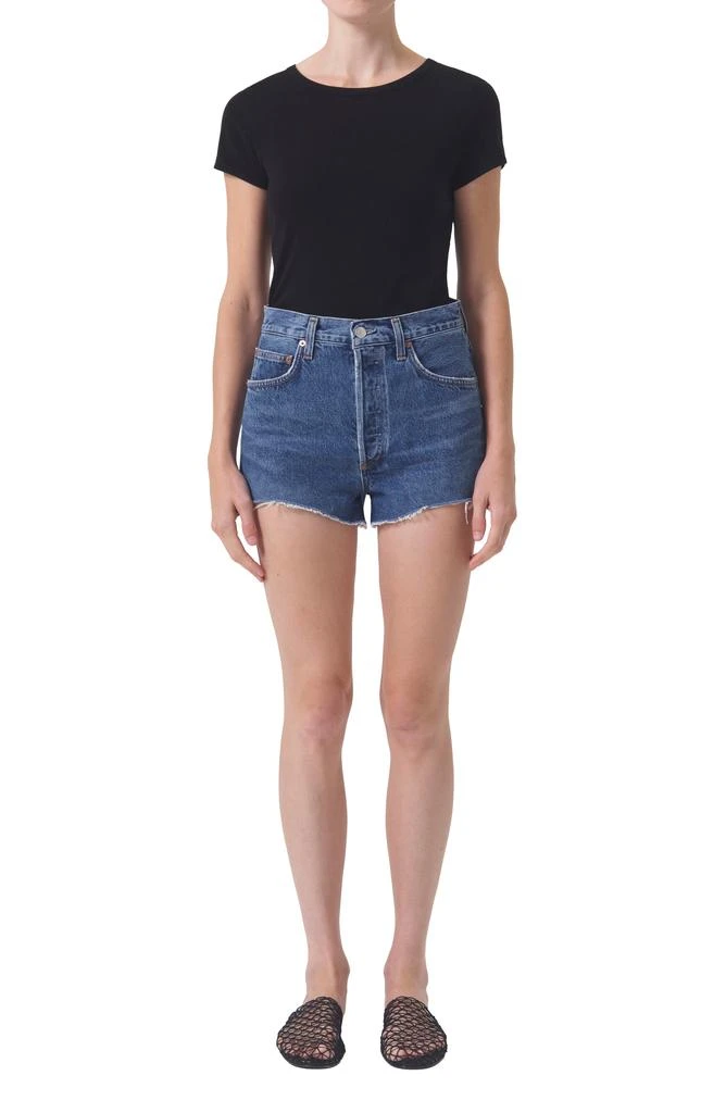 AGOLDE Cutoff High Waist Organic Cotton Denim Shorts 5