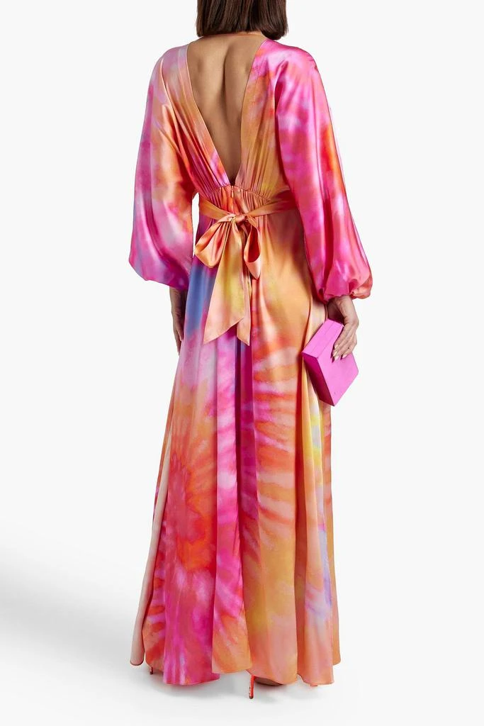 retrofête Lila tie-dyed stretch-silk satin maxi dress 3